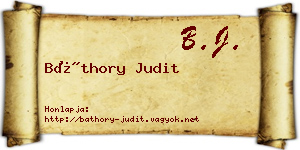 Báthory Judit névjegykártya